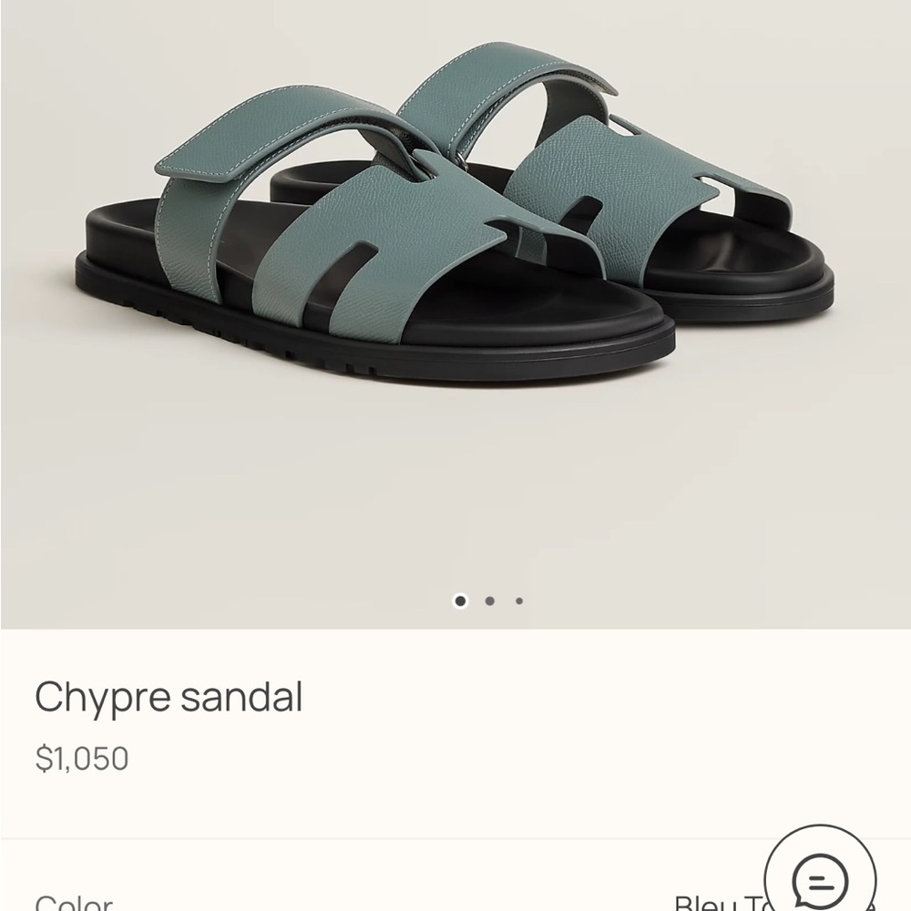 Hermes Chypre Sandals in Blue and Black